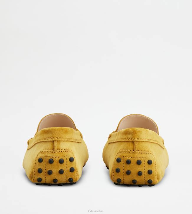 Tod\'s 8NXV108 žltá ženy gommino vodičské topánky zo semišu