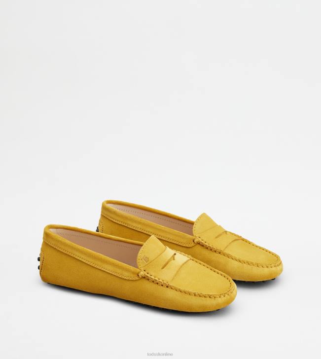 Tod\'s 8NXV108 žltá ženy gommino vodičské topánky zo semišu