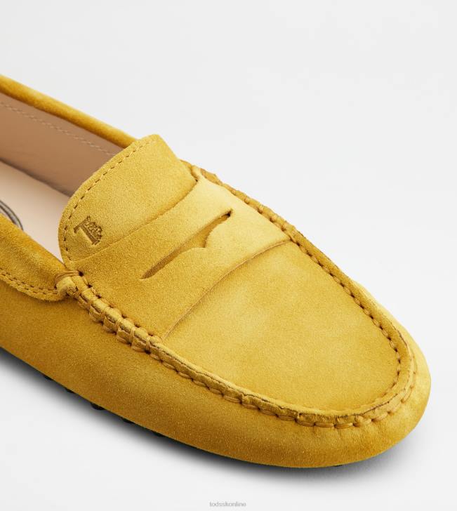 Tod\'s 8NXV108 žltá ženy gommino vodičské topánky zo semišu