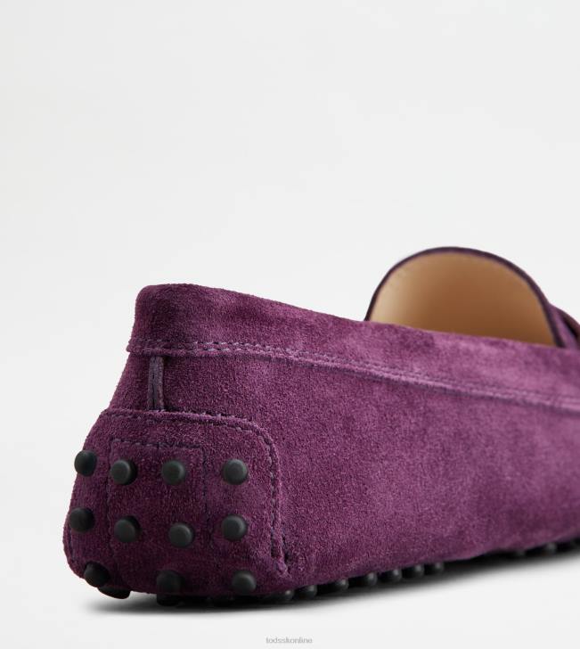 Tod\'s 8NXV112 fialový ženy gommino vodičské topánky zo semišu