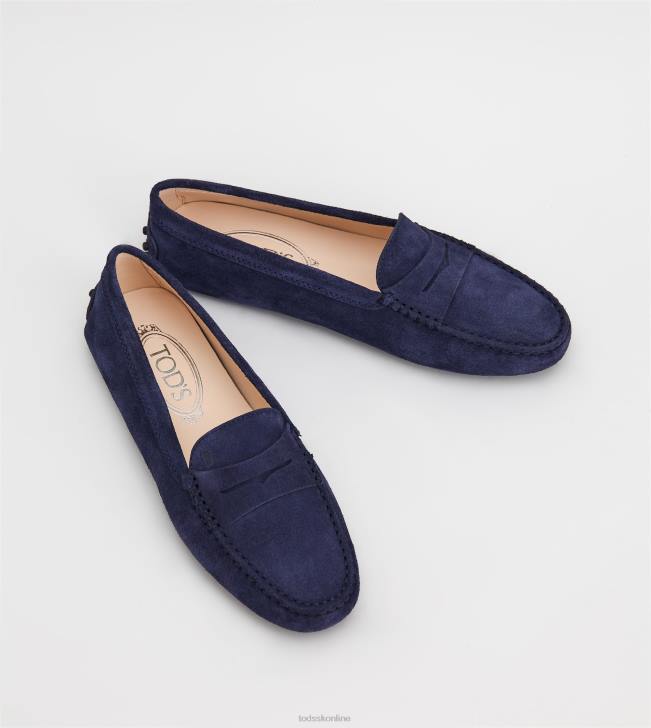Tod\'s 8NXV113 Modrá ženy gommino vodičské topánky zo semišu