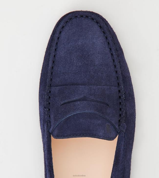 Tod\'s 8NXV113 Modrá ženy gommino vodičské topánky zo semišu