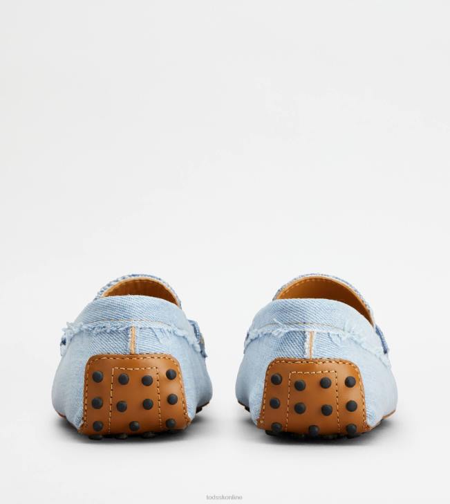 Tod\'s 8NXV116 svetlomodrá/modrá ženy gommino vodičské topánky z džínsoviny
