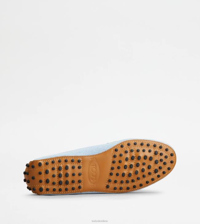 Tod\'s 8NXV116 svetlomodrá/modrá ženy gommino vodičské topánky z džínsoviny