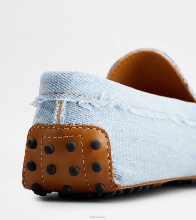 Tod\'s 8NXV116 svetlomodrá/modrá ženy gommino vodičské topánky z džínsoviny