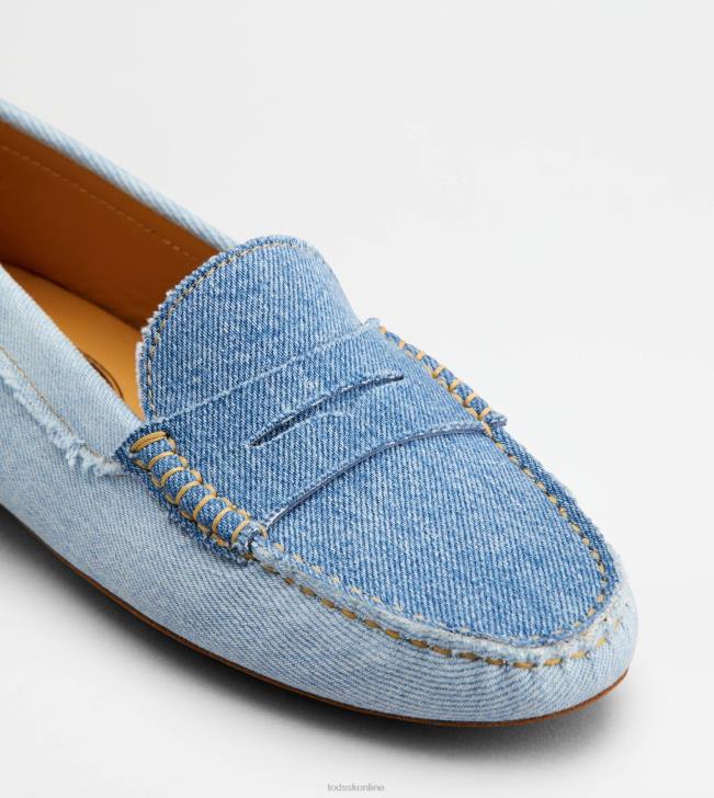 Tod\'s 8NXV116 svetlomodrá/modrá ženy gommino vodičské topánky z džínsoviny