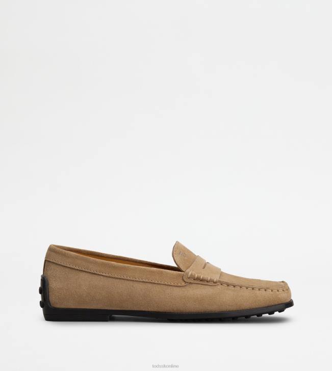 Tod\'s 8NXV63 hnedá ženy mestské gommino vodičské topánky v semišovej úprave