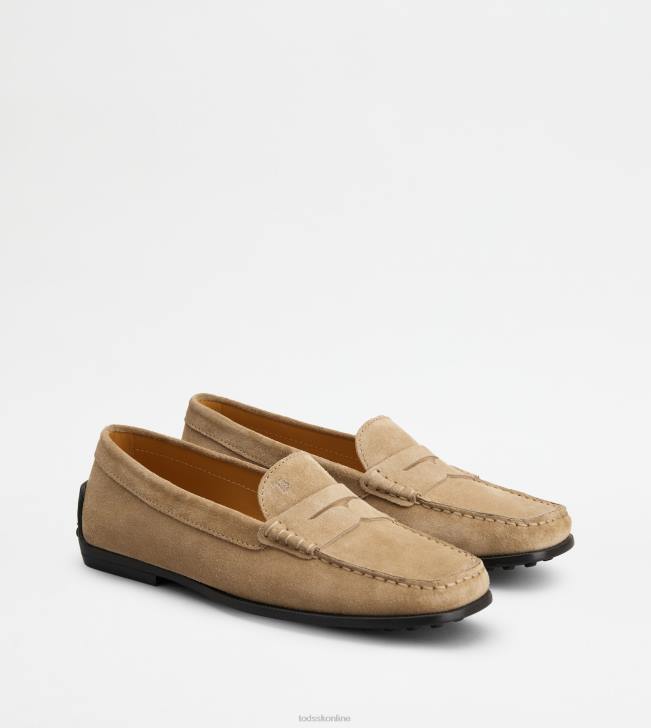 Tod\'s 8NXV63 hnedá ženy mestské gommino vodičské topánky v semišovej úprave