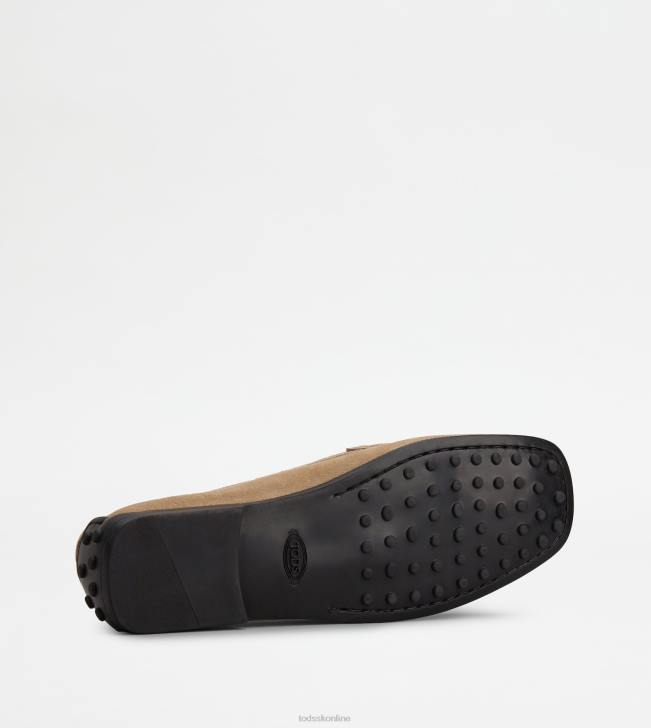 Tod\'s 8NXV63 hnedá ženy mestské gommino vodičské topánky v semišovej úprave