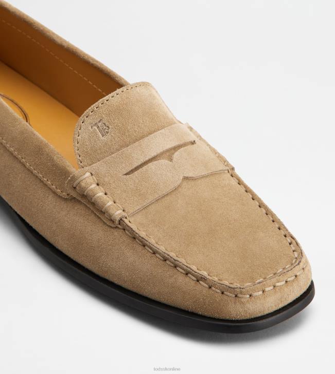 Tod\'s 8NXV63 hnedá ženy mestské gommino vodičské topánky v semišovej úprave