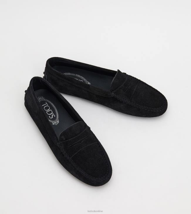 Tod\'s 8NXV65 čierna ženy gommino vodičské topánky zo semišu