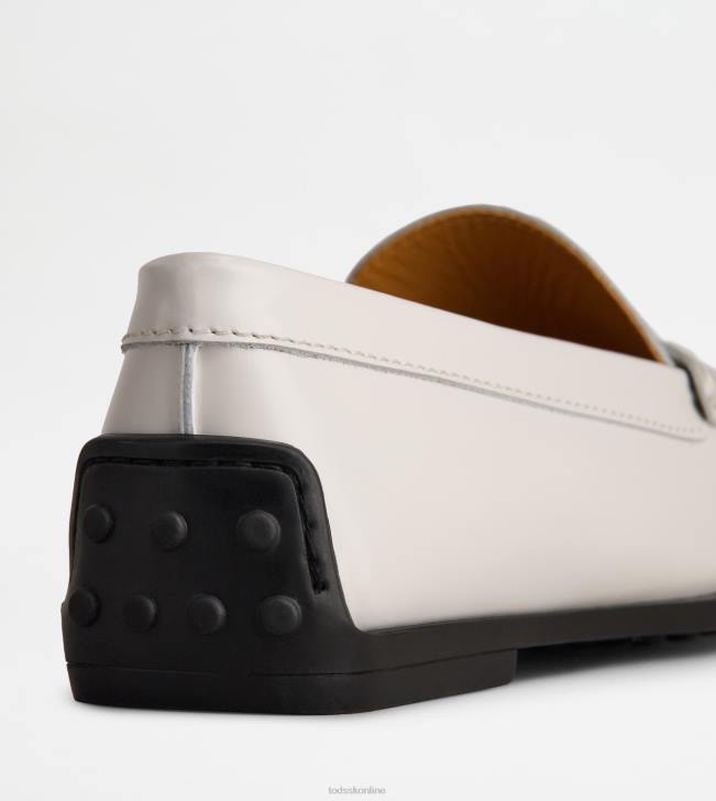 Tod\'s 8NXV72 biely ženy mestské gommino vodičské topánky v koži