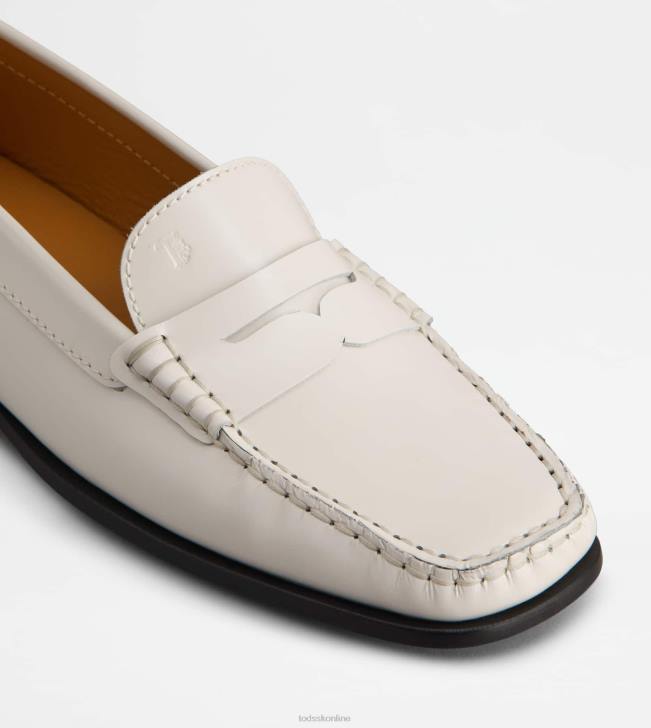 Tod\'s 8NXV72 biely ženy mestské gommino vodičské topánky v koži