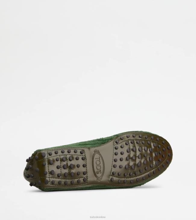 Tod\'s 8NXV79 zelená ženy t nadčasové gommino topánky z kože a zamatu