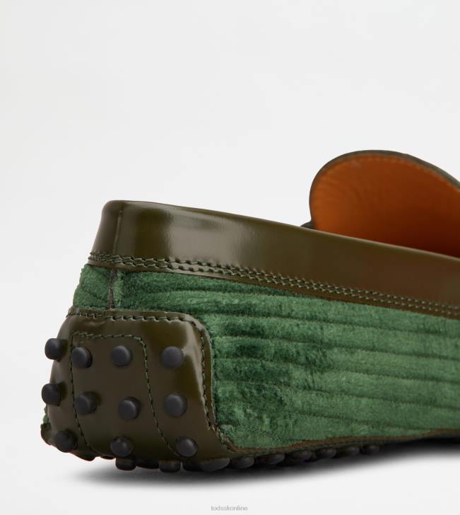 Tod\'s 8NXV79 zelená ženy t nadčasové gommino topánky z kože a zamatu