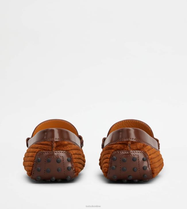 Tod\'s 8NXV80 hnedá ženy t nadčasové gommino topánky z kože a zamatu