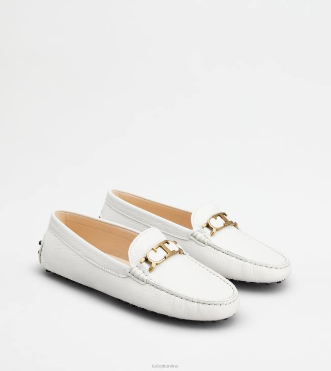 Tod\'s 8NXV81 biely ženy gommino vodičské topánky v koži
