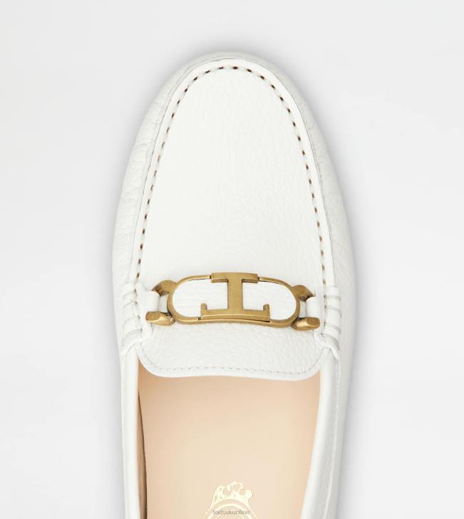 Tod\'s 8NXV81 biely ženy gommino vodičské topánky v koži
