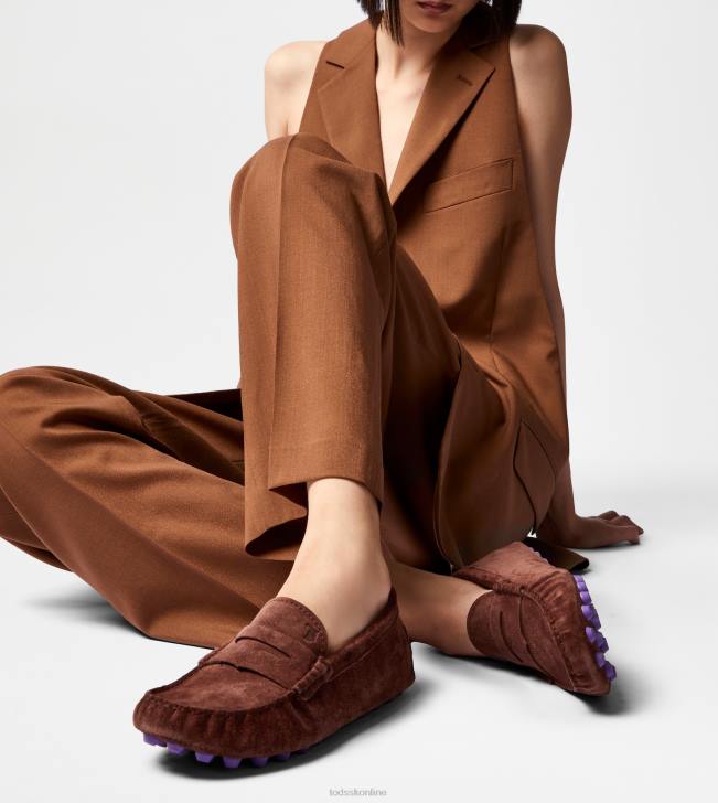 Tod\'s 8NXV85 hnedá/fialová ženy gommino bublina v semišu