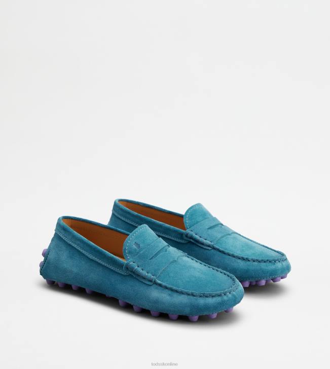 Tod\'s 8NXV89 svetlo modrá ženy gommino bublina v semišu