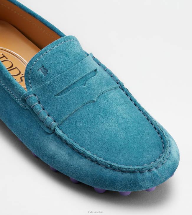 Tod\'s 8NXV89 svetlo modrá ženy gommino bublina v semišu