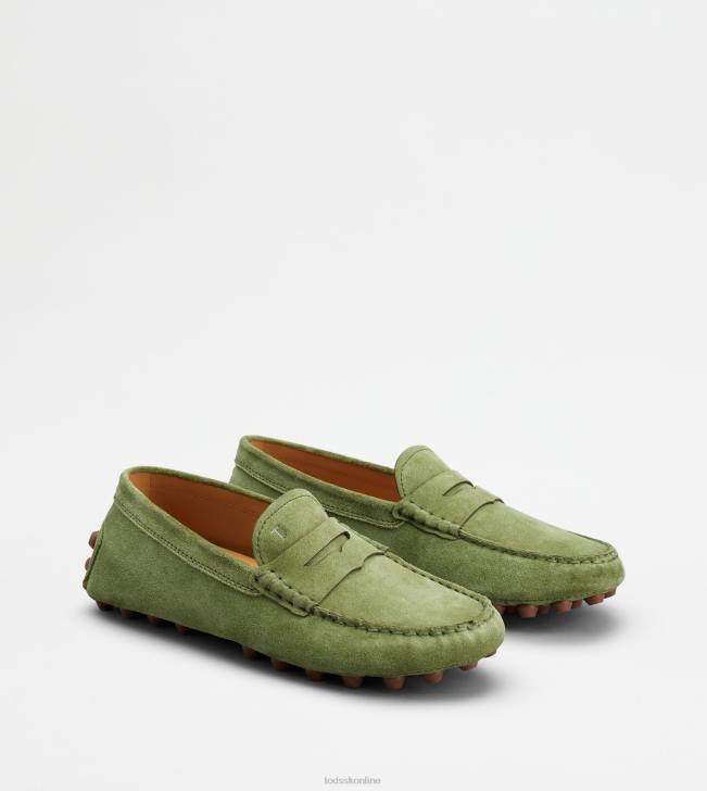 Tod\'s 8NXV90 zelená ženy gommino bublina v semišu