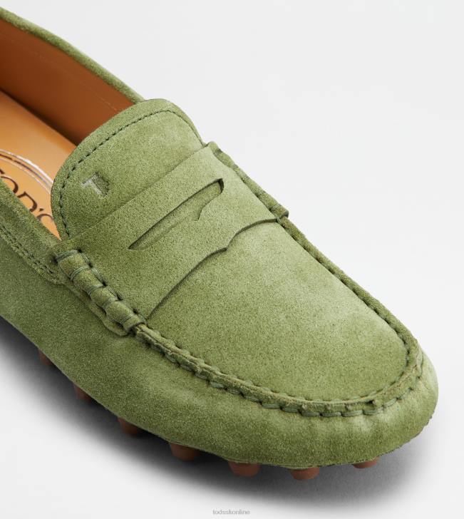 Tod\'s 8NXV90 zelená ženy gommino bublina v semišu