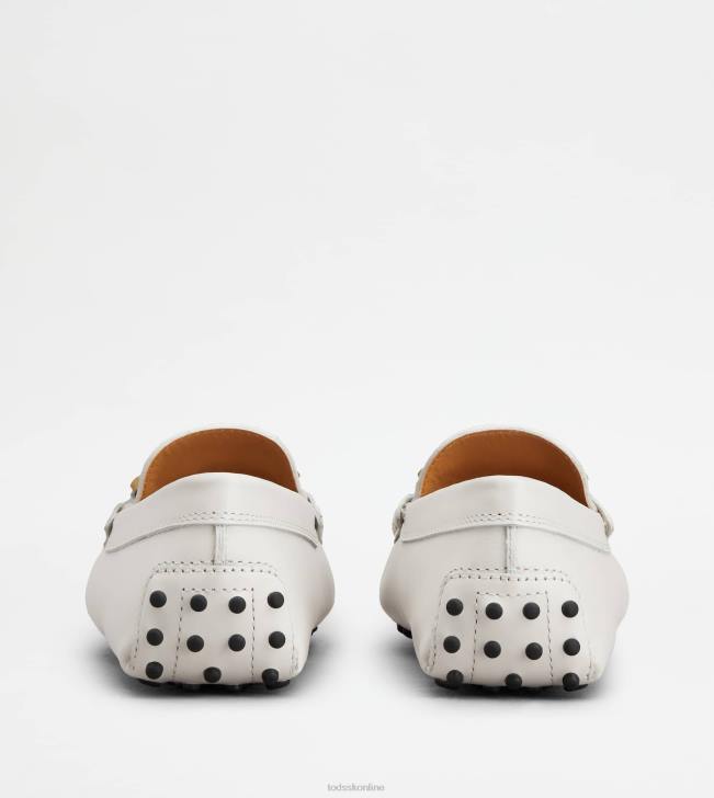 Tod\'s 8NXV93 biely ženy vodičské topánky kate gommino v koži