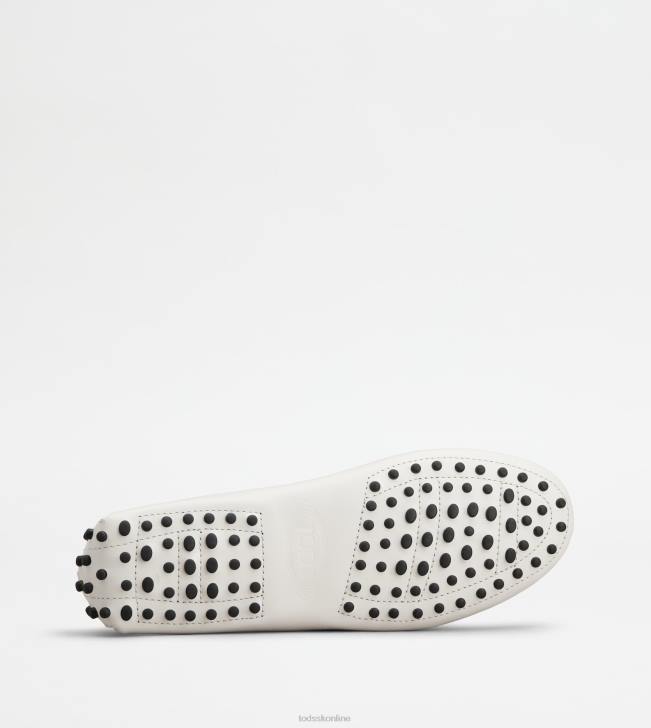 Tod\'s 8NXV93 biely ženy vodičské topánky kate gommino v koži