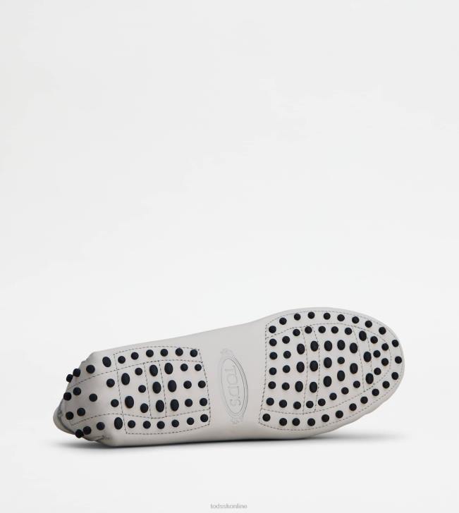 Tod\'s 8NXV94 biely ženy vodičské topánky kate gommino v koži