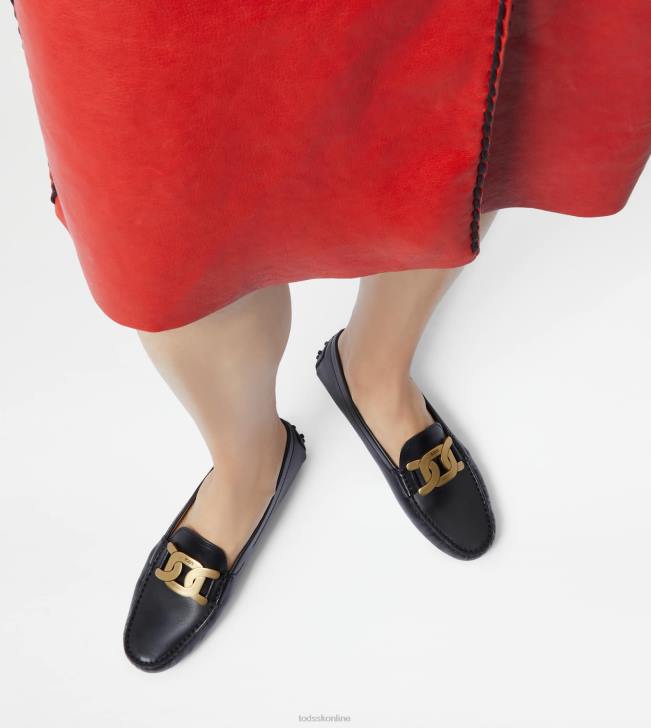 Tod\'s 8NXV97 čierna ženy vodičské topánky kate gommino v koži