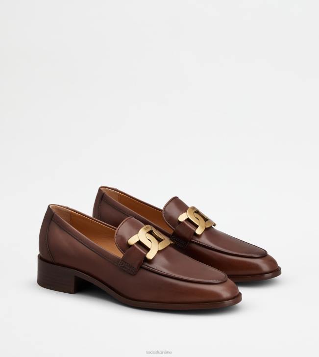 Tod\'s 8NXV11 hnedá ženy mokasíny v koži