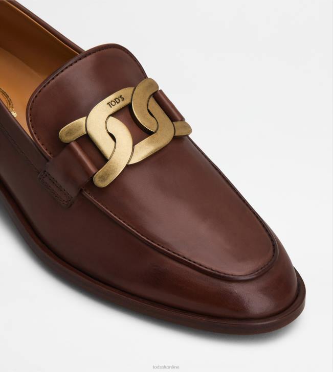 Tod\'s 8NXV11 hnedá ženy mokasíny v koži