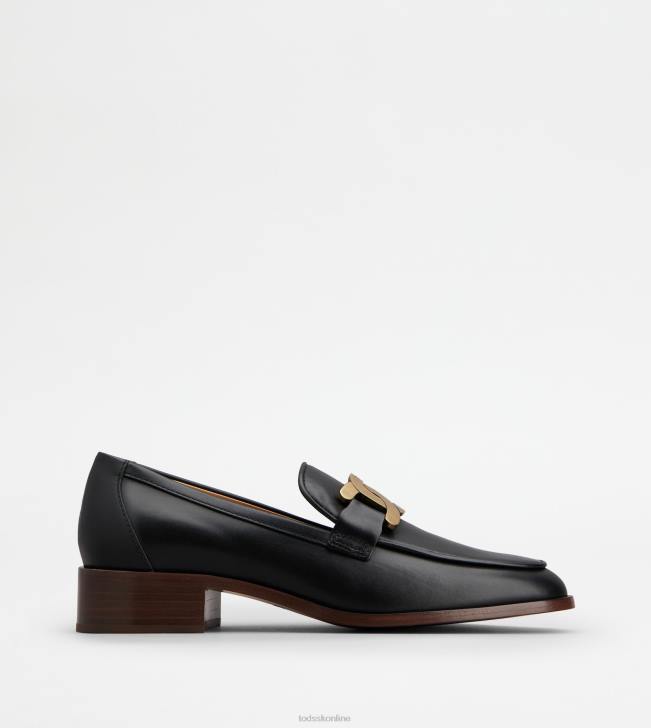 Tod's 8NXV12 čierna ženy mokasíny v koži