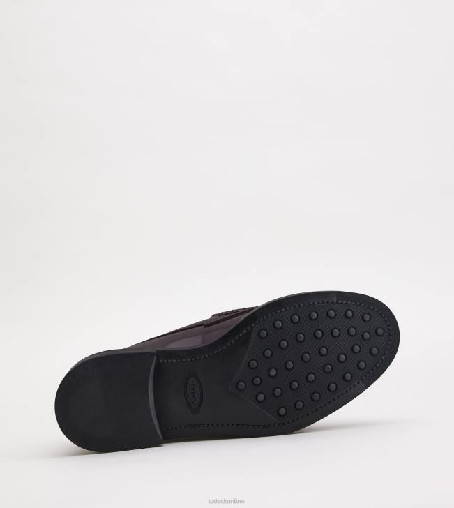 Tod\'s 8NXV17 bordová ženy mokasíny v koži