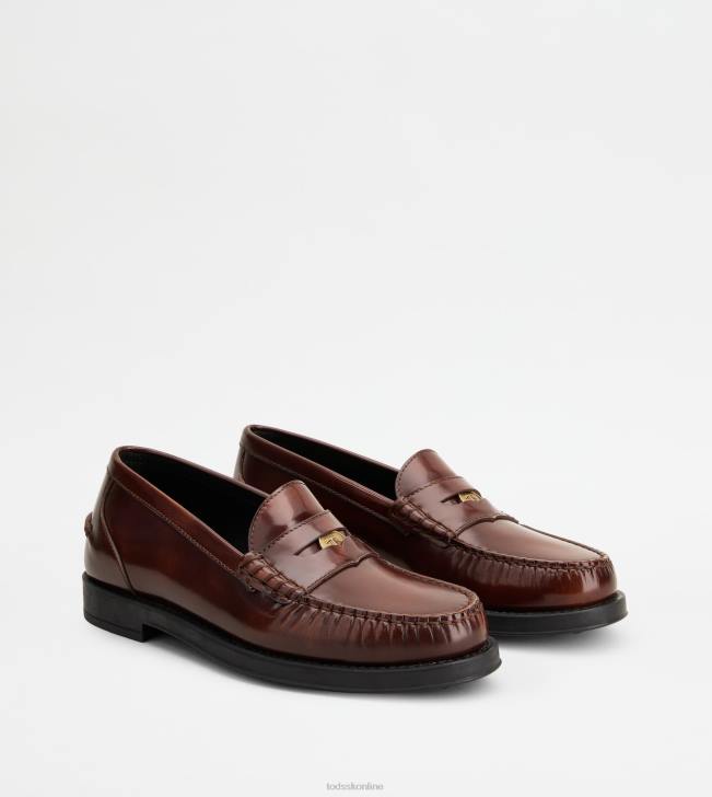 Tod\'s 8NXV19 hnedá ženy mokasíny v koži