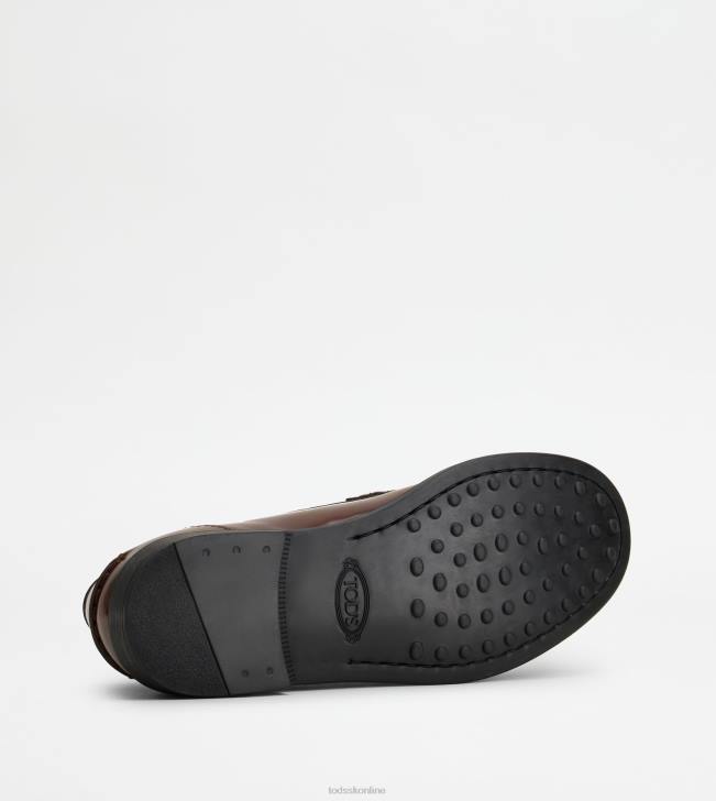 Tod\'s 8NXV19 hnedá ženy mokasíny v koži