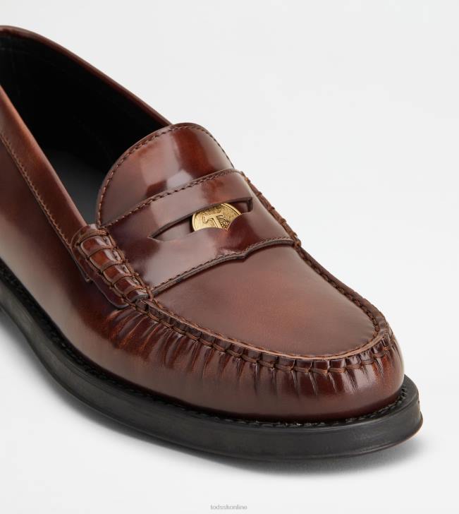 Tod\'s 8NXV19 hnedá ženy mokasíny v koži