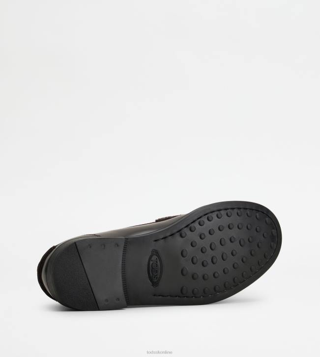 Tod\'s 8NXV21 bordová ženy mokasíny v koži