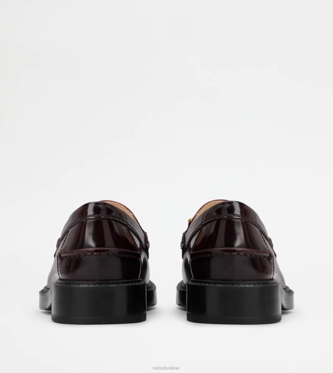 Tod\'s 8NXV24 bordová ženy mokasíny v koži
