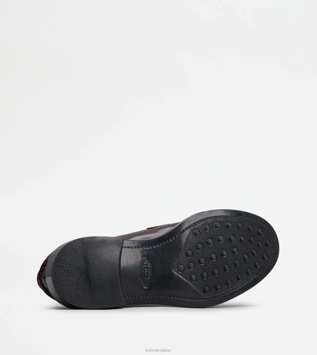 Tod\'s 8NXV24 bordová ženy mokasíny v koži