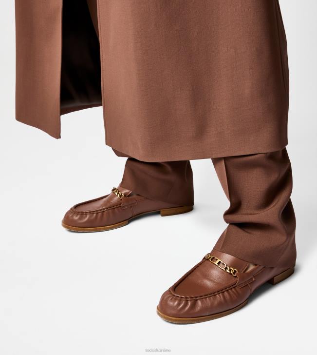 Tod\'s 8NXV27 hnedá ženy mokasíny v koži