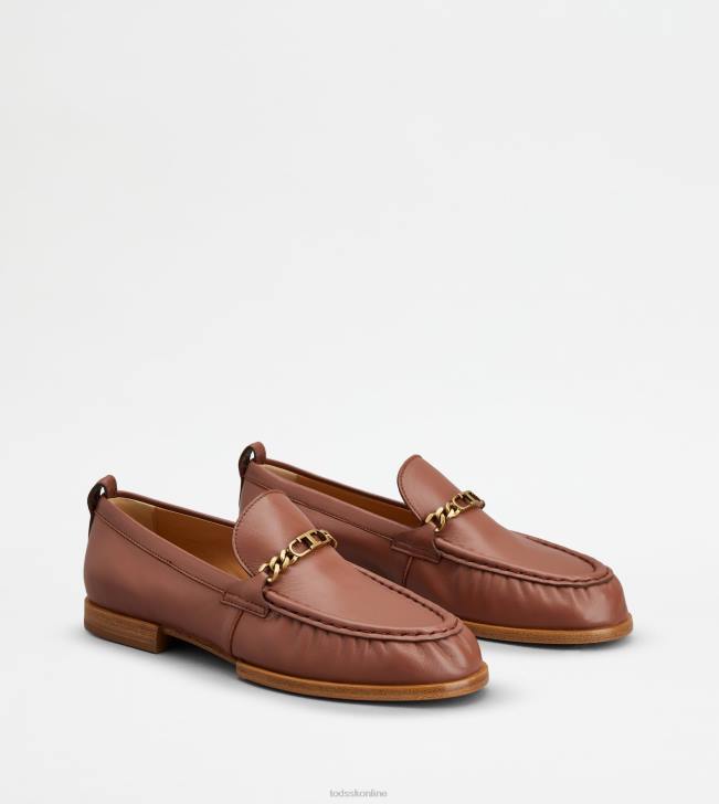 Tod\'s 8NXV27 hnedá ženy mokasíny v koži
