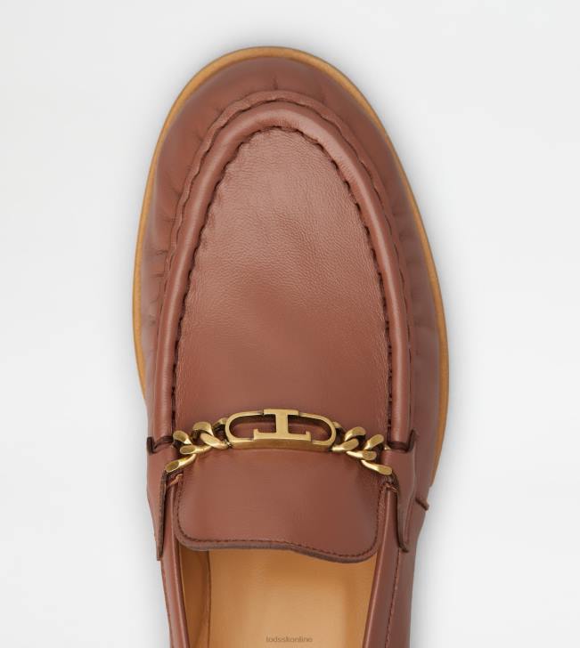 Tod\'s 8NXV27 hnedá ženy mokasíny v koži