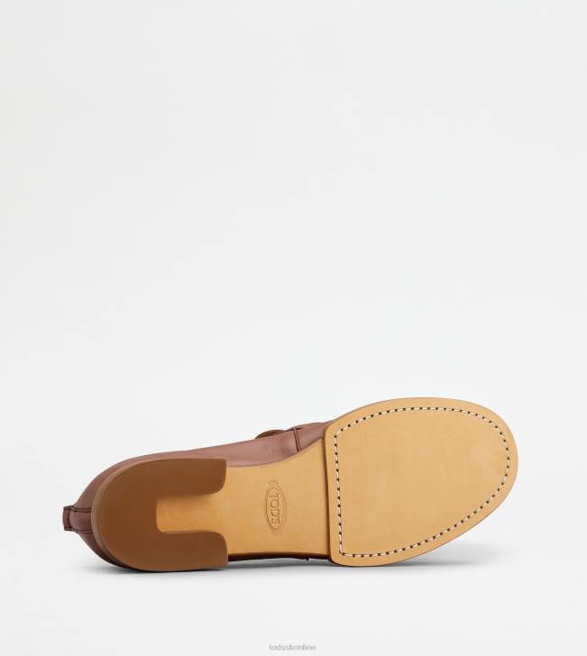 Tod\'s 8NXV27 hnedá ženy mokasíny v koži