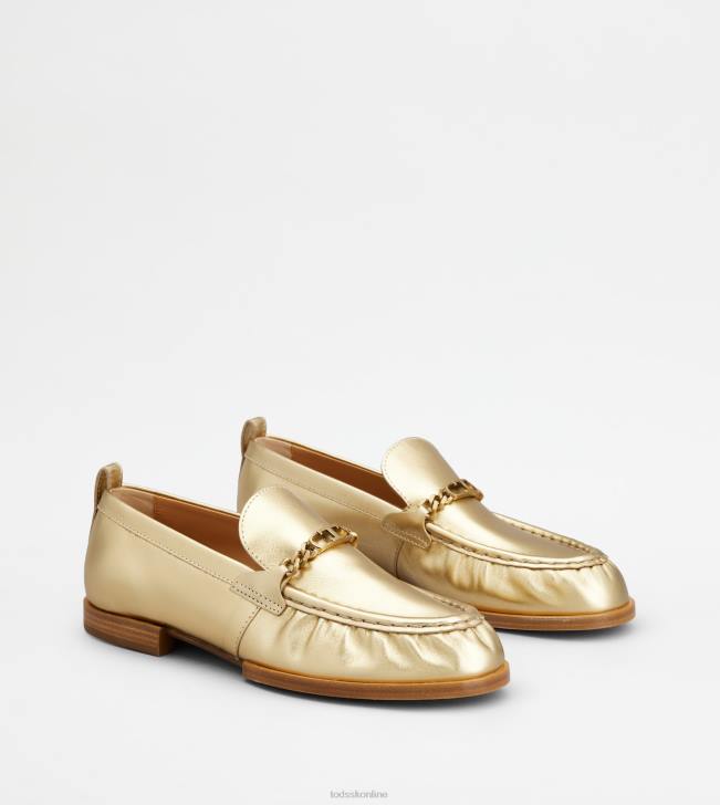 Tod\'s 8NXV32 zlato ženy mokasíny v koži