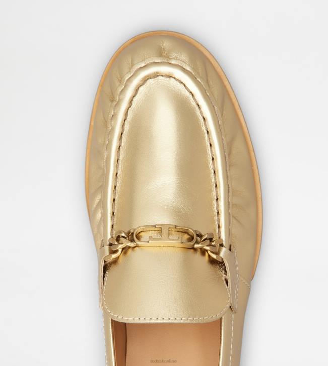 Tod\'s 8NXV32 zlato ženy mokasíny v koži