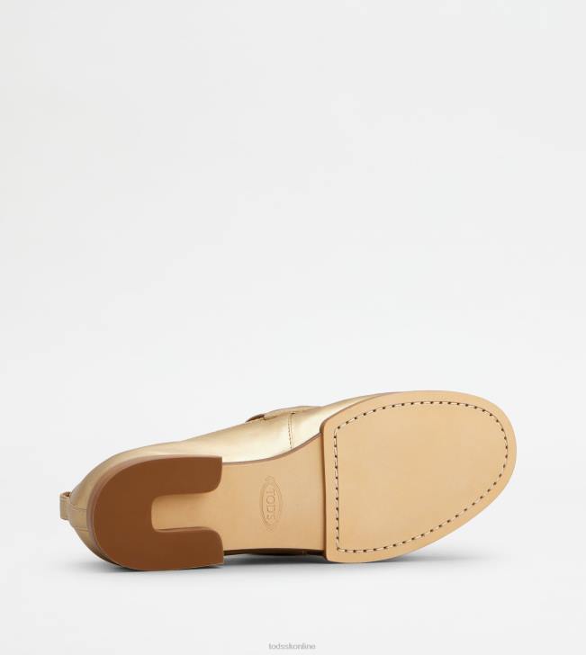Tod\'s 8NXV32 zlato ženy mokasíny v koži