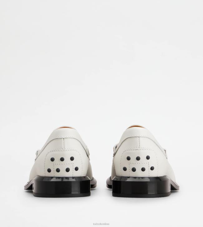 Tod\'s 8NXV35 biely ženy mokasíny v koži