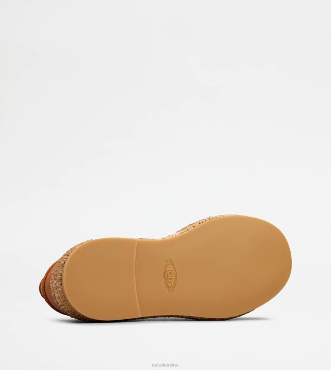 Tod\'s 8NXV3 oranžová ženy kožené mokasíny na platforme